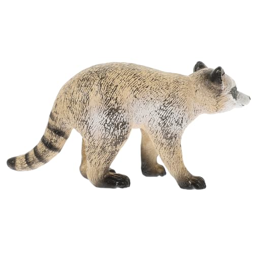 Vaguelly Waschbär-Statuen dekorative Waschbärstatue Waldtierfiguren Waschbärfiguren kleines Waschbärenmodell Animal Figures wohnzimmerdeko kleines Waschbärenboot Tierwelt Tierdekor Plastik von Vaguelly