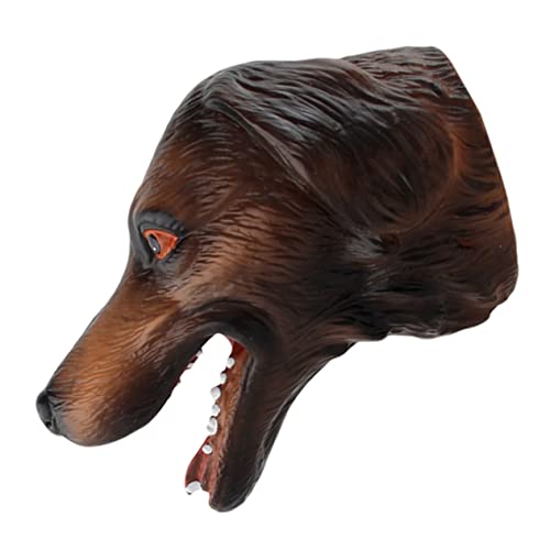 Vaguelly Weiche Handpuppe Dachshund Form Realistische Tierkopfmütze für Lustiges Interaktives Rollenspiel Kommunikation und Fantasie Sichere Kinderaccessoires von Vaguelly