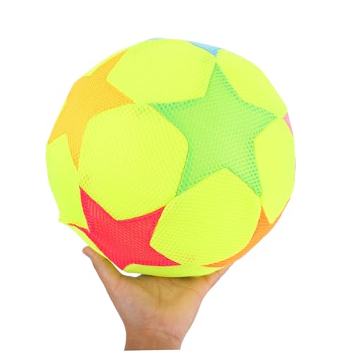Vaguelly Weicher Elastischer Stoffball mit Sternenmuster Mini Fußball für Kleinkinder Geräuscharm Sicher für Indoor-Spiele Sport Sensomotorisches Training Vaguelly Weicher Elastischer Stoffball mit Sternenmuster Mini Fußball für Kleinkinder Geräuscharm Sicher für Indoor-Spiele Sport Sensomotorisches Training von Vaguelly