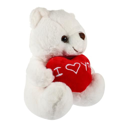 Vaguelly Weicher Plüsch teddybär mit Herz Kuscheltier Stofftier Weißes Plüschtier zum Kuscheln und Dekorieren Vaguelly Weicher Plüsch teddybär mit Herz Kuscheltier Stofftier Weißes Plüschtier zum Kuscheln und Dekorieren von Vaguelly