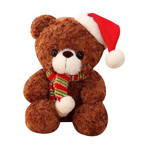 Vaguelly Weicher Weihnachtsplüschbär Kuscheliges Xmas Dekorationsspielzeug Liebevoller für Tisch und Festliches von Vaguelly
