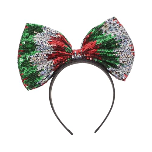 Vaguelly Weihnachtliches Haarband mit Glitzer Bowknot Festliches Stirnband für Damen und Party Haarschmuck Glänzender Pailletten Haarreif für Weihnachtsfeier und Kostüme Zufällige Farbe Vaguelly Weihnachtliches Haarband mit Glitzer Bowknot Festliches Stirnband für Damen und Party Haarschmuck Glänzender Pailletten Haarreif für Weihnachtsfeier und Kostüme Zufällige Farbe von Vaguelly