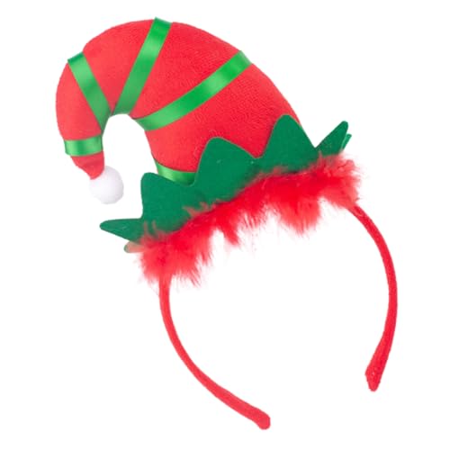 Vaguelly Weihnachts Haarreifen mit Santa Hut Festliches Kopfband für Xmas Party Vielseitiger Kopfschmuck für Erwachsene für Familienfeiern und Kostüme von Vaguelly