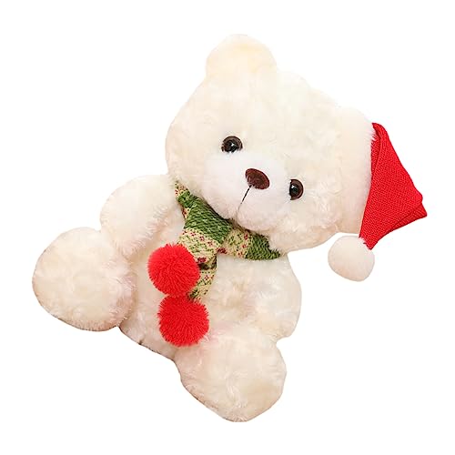 Vaguelly Weihnachtsbär Kinderpuppe aus Baumwolle Weihnachtsplüschbär pelzige Tierfiguren Weihnachts Figuren weihnachtsfigur weihnchtsdeko Bärenpuppe Festival-Plüschbär kurzer Plüsch Weiß Vaguelly Weihnachtsbär Kinderpuppe aus Baumwolle Weihnachtsplüschbär pelzige Tierfiguren Weihnachts Figuren weihnachtsfigur weihnchtsdeko Bärenpuppe Festival-Plüschbär kurzer Plüsch Weiß von Vaguelly