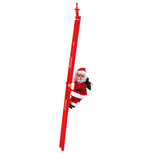 Vaguelly Weihnachtsmann Kletterleiter mit Musik Elektronische Weihnachtsdekoration für Hängend für Zuhause Lustige von Vaguelly