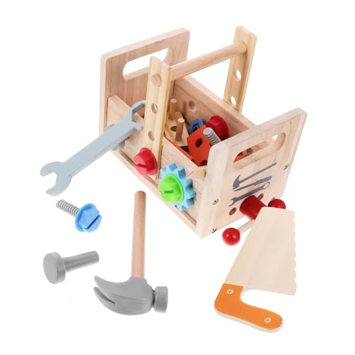 Vaguelly Werkzeugset aus Holz und Kunststoff Robustes Lernspielzeug für Jungen und Mädchen Spielerisches Rollenspiel zur Kreativitätsförderung für Geburtstag und Weihnachten von Vaguelly