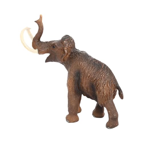 Vaguelly Wolliges Mammut Afrikanische Elefantenfigur Mini-Ganesh-Statue Elefanten-sammelfiguren Dschungeltierfiguren Lernspielzeug Für Kinder Antike Tierfigur Miniatur 3D PVC Kunsthandwerk von Vaguelly