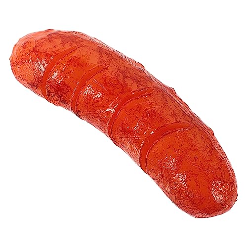 Vaguelly Wurstmodell Simulations-hot-Dog-Modell Künstliche Hotdog-Requisite Hot-Dog-ausstellungsmodell Wurst-Modell Mini-küchendekoration Für Die Küche Küchendezir PVC Fenster Essen von Vaguelly