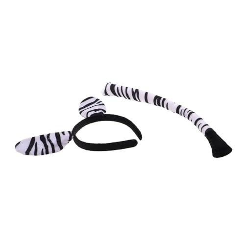 Vaguelly Zebra Kostüm Set mit Ohren Stirnband und Vielseitiges Tierkostüm Zubehör für Karneval Halloween Dschungel Mottoparty und Rollenspiele Design für Erwachsene Vaguelly Zebra Kostüm Set mit Ohren Stirnband und Vielseitiges Tierkostüm Zubehör für Karneval Halloween Dschungel Mottoparty und Rollenspiele Design für Erwachsene von Vaguelly