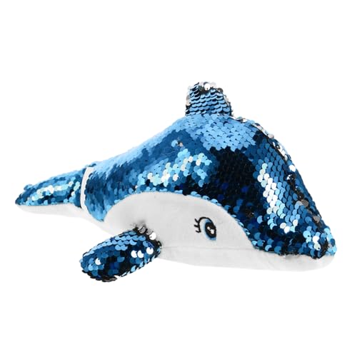 Vaguelly entzückender Plüsch- Geburtstagsgeschenk meerestiere Plüschtier mit Glitzer Kuscheltier Niedliches tierisches Plüschtier ausgestopfter Pailletten Blue von Vaguelly