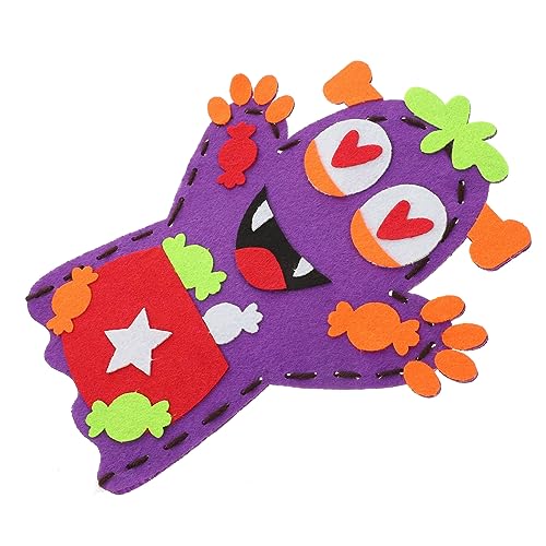 Vaguelly interaktives kinderspielzeug Children Toys hühner Geschenkidee Halloween-Handpuppen Cartoon-Handpuppe zum Geschichtenerzählen DIY-Material Nicht gewebt Violett von Vaguelly