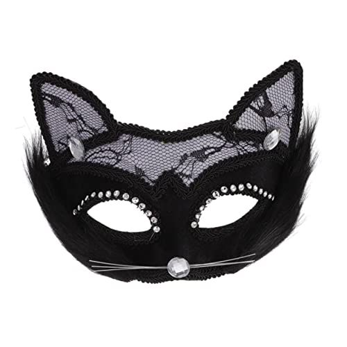 Vaguelly katze gesichtsmaske halloween masken halloweenmaske spielte Paar Gesichtsmaske Spielzeuge Partykatzenmasken Maskerademasken Erwachsener bilden Requisiten von Vaguelly