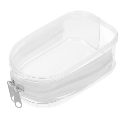 Vaguelly -lauftasche Transparente Figuren-präsentationstasche Klare Figurenvitrine Mit Schlüsselanhänger Tragbare Aufbewahrung Für Kleine Figuren Mini-klarsichtbeutel Weiß Metall von Vaguelly