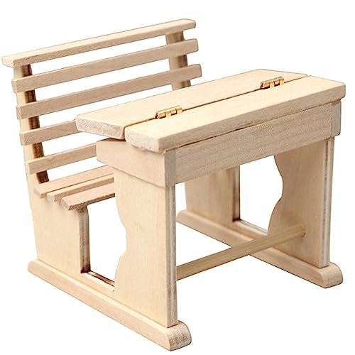 Vaguelly Realistische Mini-schreibtischfigur Puppen-schultisch Für Jungen Und Mädchen 112 Puppenhaus Miniatur-klassenzimmer von Vaguelly