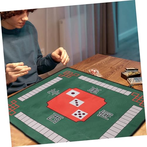 Vaguelly rutschfeste Mahjong Tischmatte mit Geräuschdämpfung Dicke Quadratische Spielfeldabdeckung Rutsch Gaming Tischdecke für Poker Domino und Mahjong Spiele von Vaguelly