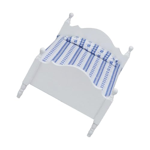Vaguelly weißes Einzelbett für kinderspielzeug Weiße Einzelbett spielzeuge für Toys for Minibett für Puppenhaus Miniatur-Einzelbettmodell Stoff Vaguelly weißes Einzelbett für kinderspielzeug Weiße Einzelbett spielzeuge für Toys for Minibett für Puppenhaus Miniatur-Einzelbettmodell Stoff von Vaguelly