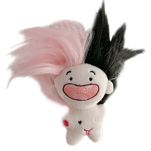 VaiKanhai Cute Twelve Signs Funny Toothless Doll Keychain Not Does It Have A Cute and Interesting Appearance You Can Also Design The Doll's Hairstyle According to Your Preferenc Plüschtier (Pink, C) von VaiKanhai