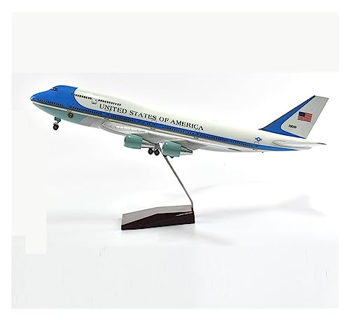 VaizA Flugzeuge Outdoor Toy 47-cm-Flugzeugmodellflugzeug VEREINIGTE Staaten VON Amerika Air Force One Boeing 747 Flugzeugmodell Aus Druckgussharz Im Maßstab 1:160 (Farbe : D, Größe : No Light) von VaizA