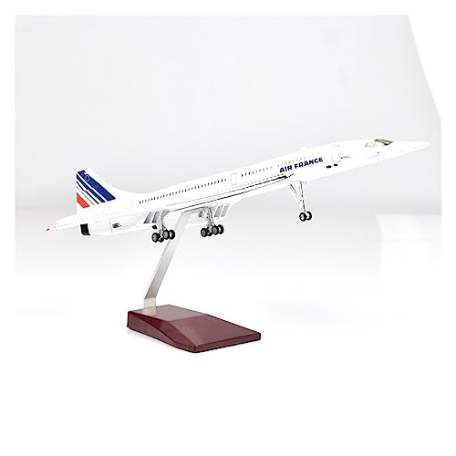 VaizA Flugzeuge Outdoor Toy 50 cm Air France Concorde Flugzeugmodell Aus Kunstharz, Druckguss Mit Licht Und Rad. Flugzeugmodell (Größe : No Light) von VaizA