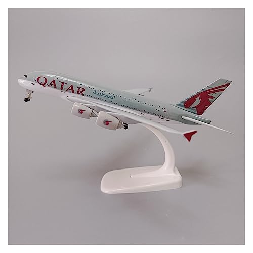 VaizA Flugzeuge Outdoor Toy Für Air Qatar Airbus 380 A380 Airlines Flugzeug Modell Druckguss Flugzeug Modell Flugzeug W Räder Fahrwerke 20 cm von VaizA