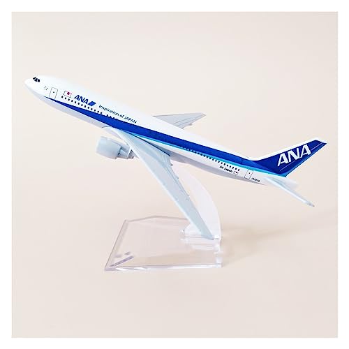VaizA Flugzeuge Outdoor Toy Japan Air ANA B777 Airlines Druckguss-Flugzeugmodell ANA Boeing 777 Airways Flugzeugmodell Mit Ständer, Flugzeuggeschenke, 16 cm von VaizA