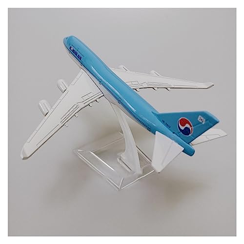 VaizA Flugzeuge Outdoor Toy Korean Air B747 Airlines Diecast Flugzeug Modell Boeing 747 Airways Flugzeug Modell Stand Flugzeug Geschenke 16 cm von VaizA