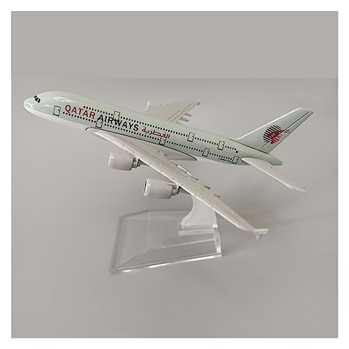 VaizA Flugzeuge Outdoor Toy Legierungsmetall Air Qatar Airways A380 Flugzeugmodell Qatar Airbus 380 Airlines Druckguss-Flugzeugmodell Mit Rädern Flugzeug 16 cm 20 cm (Größe : 16cm) von VaizA