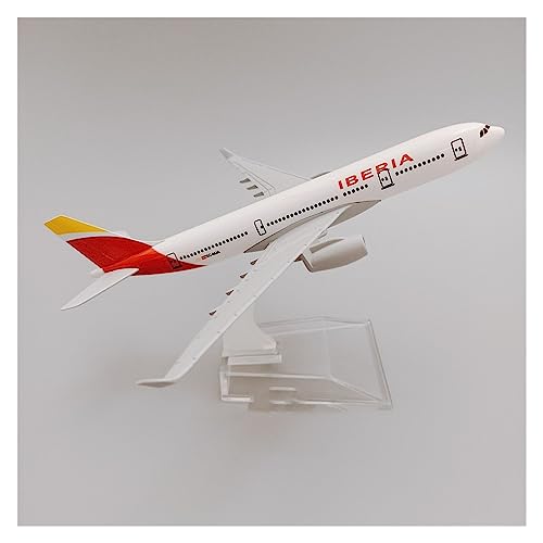 VaizA Flugzeuge Outdoor Toy Spain Air Iberia A330 Airlines Flugzeugmodell Iberia Airbus 330 Druckguss-Flugzeugmodell Mit Basis Flugzeug Kindergeschenke 16 cm von VaizA