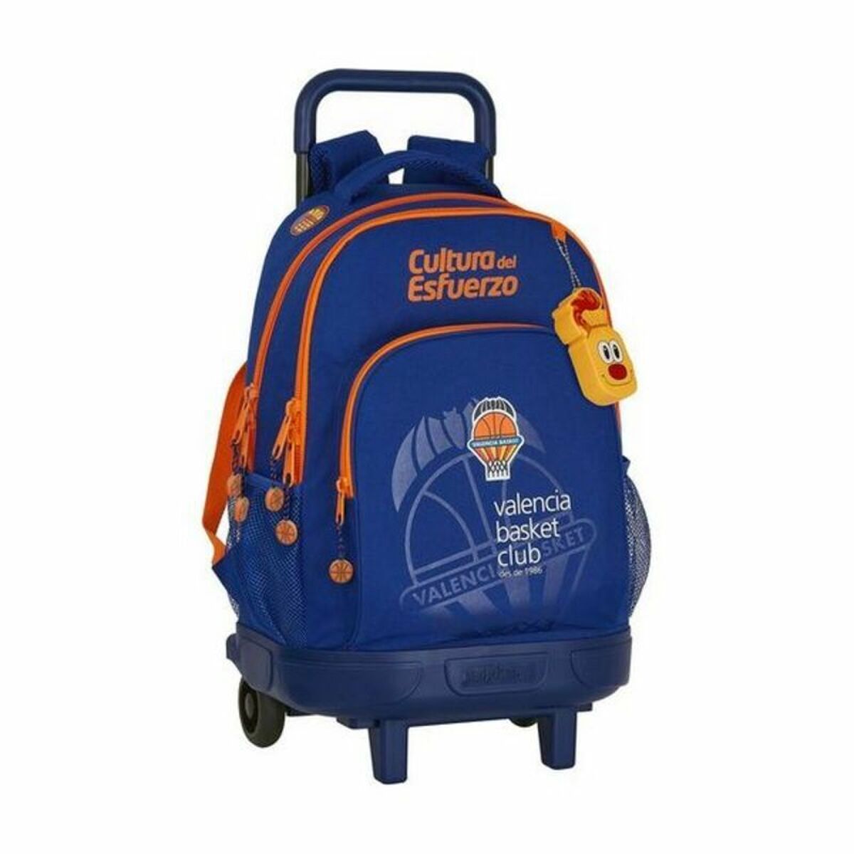 Schulrucksack mit Rädern Compact Valencia Basket M918 Blau Orange (33 x 45 x 22 cm) von Valencia Basket