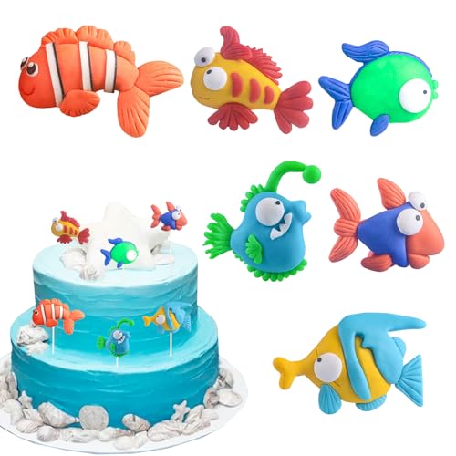 Valicaer Ozean Thema Tortendeko Geburtstag,6Pcs Meerestier Kuchendeko Meer Tiere Cake Topper Unterwasserwelt Kuchendeko Clownfisch Figuren Torten Deko für Kinder Geburtstag Party Baby Shower Valicaer Ozean Thema Tortendeko Geburtstag,6Pcs Meerestier Kuchendeko Meer Tiere Cake Topper Unterwasserwelt Kuchendeko Clownfisch Figuren Torten Deko für Kinder Geburtstag Party Baby Shower von Valicaer