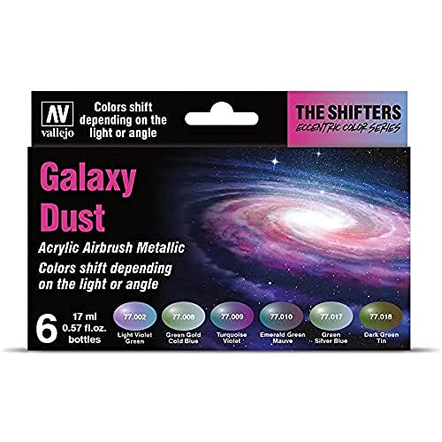 Vallejo 077092 Farb-Set, Galaxy Dust Modellbausatz, verschieden, 17 ml (6er Pack) von Vallejo