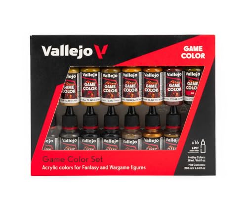 Vallejo 772189 Farb-Set Effekte Leder und Metall, 16x18 ml Vallejo 772189 Farb-Set Effekte Leder und Metall, 16x18 ml von Vallejo