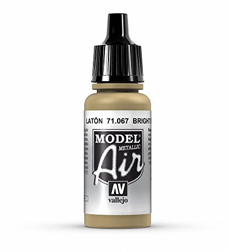 Vallejo Model Air Acrylfarbe, 17 ml Metallic Bright Brass von Vallejo