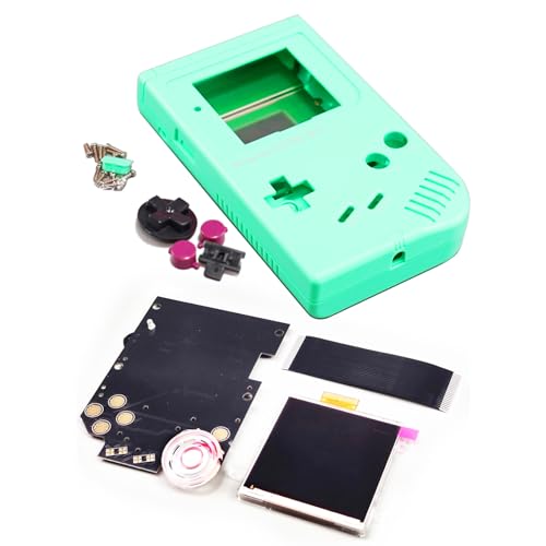DIY GB IPS Display Brighten Screen Mod Kit + Mint Green Special Shells, for Gameboy Classic Original Console, Large Dot-by-Dot Brightness LCD Module w/ Speaker + Housing Case Replacement von Valley Of The Sun