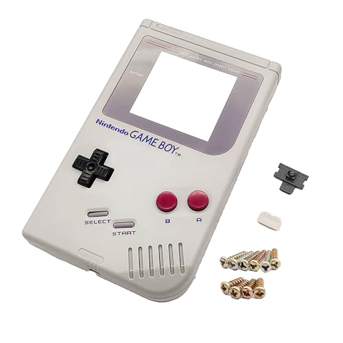 Ersatzgehäuse für Gameboy Game Boy Classic Original Handkonsole, Komplettgehäuse mit Bildschirmspiegel, Tasten, Vollschrauben, Pads von Valley Of The Sun