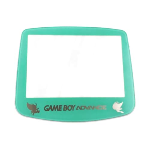 GBA Extra grüne Glas-Spiegel-Displayschutzabdeckung, limitierter Silber-Ersatz, für Gameboy Advance Handheld-Spielkonsolen, kratzfeste Display-Schutzoberfläche mit Rückenkleber von Valley Of The Sun