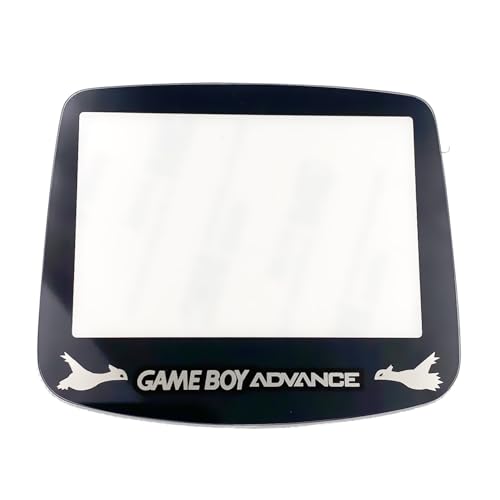 GBA schwarze Glas-Spiegel-Displayschutzfolie, obere Abdeckung, limitierte PKM Silber-Ersatz, für Gameboy Advance Handheld-Spielkonsolen, kratzfeste Display-Schutzfläche mit Rückenkleber von Valley Of The Sun