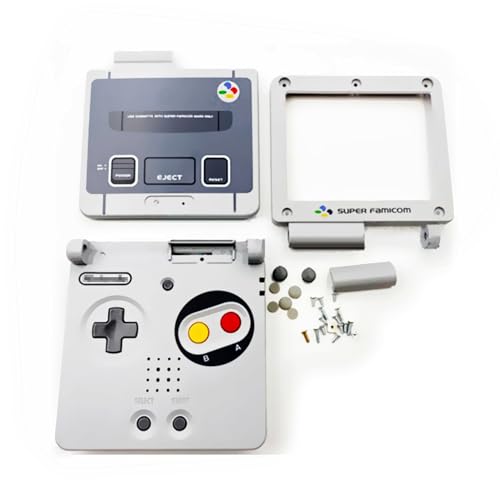 GBASP Ersatzgehäuse für Gameboy Advance GBA SP Handheld-Konsole, individuelles Retro-Muster, Außengehäuse + Tasten, Schrauben, Aufkleber, Lochstopfen von Valley Of The Sun