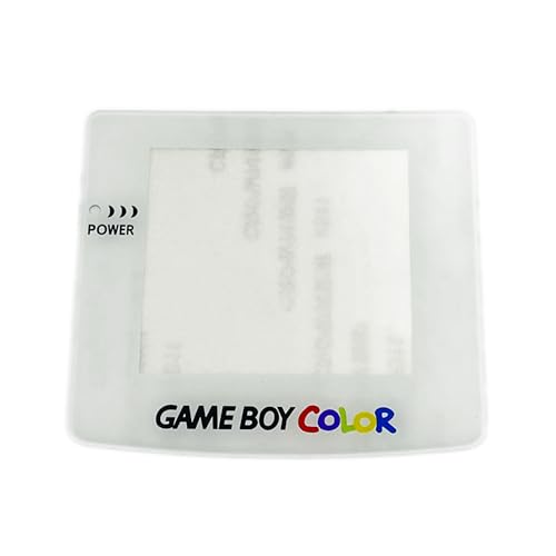 GBC Ersatz-Glasspiegel-Abdeckung, für Gameboy-Spielekonsolen, kratzfeste Display-Oberseite, mit doppelseitigem Klebeband, Weiß von Valley Of The Sun