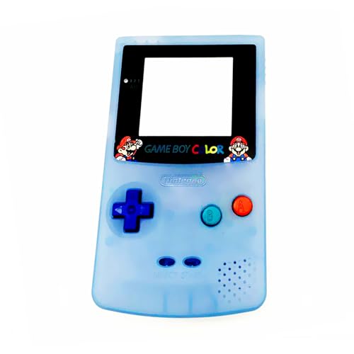 GBC Ersatzgehäuse für Gameboy-Farb-Handheld-Spielekonsole, benutzerdefiniertes Außengehäuse + Mario-Bildschirmspiegel, Tasten, Schrauben, Aufkleber von Valley Of The Sun