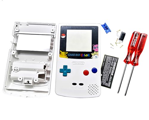 GBC Extra Gehäuse, Gehäuse, Weiß, komplettes Set, für Gameboy-Farbkonsole, PKQ-Edition-Außengehäuse + Displayschutzabdeckung, Schrauben, Tasten, leitfähige Pads, Aufkleber GBC Extra Gehäuse, Gehäuse, Weiß, komplettes Set, für Gameboy-Farbkonsole, PKQ-Edition-Außengehäuse + Displayschutzabdeckung, Schrauben, Tasten, leitfähige Pads, Aufkleber von Valley Of The Sun