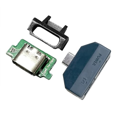 Neu für GBM Type-C Mod Kit USB-C Ladeanschluss + GBA Link Converter Ersatz, für Gameboy Game Boy Micro Handheld Konsole, DIY TypeC Ladeschnittstellenmodul + Halterung + Konvertierungsadapter von Valley Of The Sun