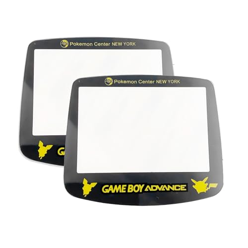 New GBA Black Glass Mirror Screen Protector Cover Limited PKQ Gold Pack 2 Replacement, for Gameboy Advance Game Handheld Console, Scratch-Resistant Display Protection Surface with Back Glue von Valley Of The Sun