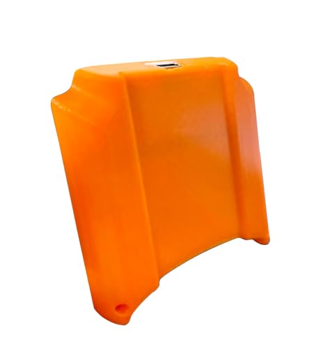 Verdickter GBASP extra rückseitig montierter wiederaufladbarer Akku, 20 Stunden langer Ersatz, für Gameboy Advance GBA SP Handkonsolen, 3670 mAh Typ-C, schnelles PD-Aufladen, orangefarbenes Gehäuse von Valley Of The Sun