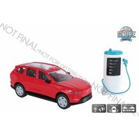 Die Cast Modellauto Volvo EX90 rot 13,5cm Pull Back mit Ladestation von Van Manen's