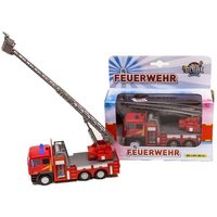 LKW Feuerwehr Kids Globe mit Drehleiter rot/weiß 16cm Licht/Sound von Van Manen's