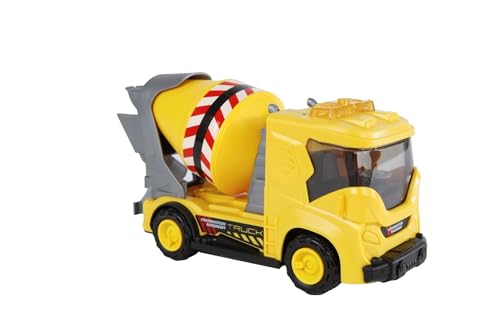 2-Play Bauwagen Betonmischer Friktion Licht und Sound in Aufbewahrungsbox 20cm, Spielzeug für Kinder, 510368 2-Play Bauwagen Betonmischer Friktion Licht und Sound in Aufbewahrungsbox 20cm, Spielzeug für Kinder, 510368 von Van Manen