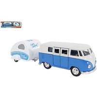 Caravan Retro Set Welly VW Bus T1 und Wohnwagen blau/weiß Caravan Retro Set Welly VW Bus T1 und Wohnwagen blau/weiß von Van Manen