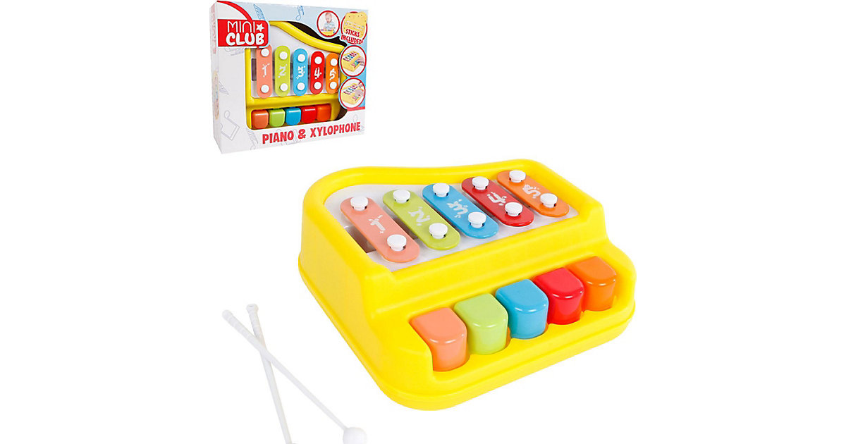 Mini-Klavier mit Xylophon 18x18cm bunt Mini-Klavier mit Xylophon 18x18cm bunt von Van Manen