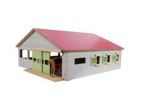 Kids Globe Pferdestall (mit 3 Boxen und Reitplatz, Länge: 62 cm, Breite: 56 cm, Höhe: 26 cm, Dach beidseitig abnehmbar, Material: Holz) 610271 Kids Globe Pferdestall (mit 3 Boxen und Reitplatz, Länge: 62 cm, Breite: 56 cm, Höhe: 26 cm, Dach beidseitig abnehmbar, Material: Holz) 610271 von Kids Globe